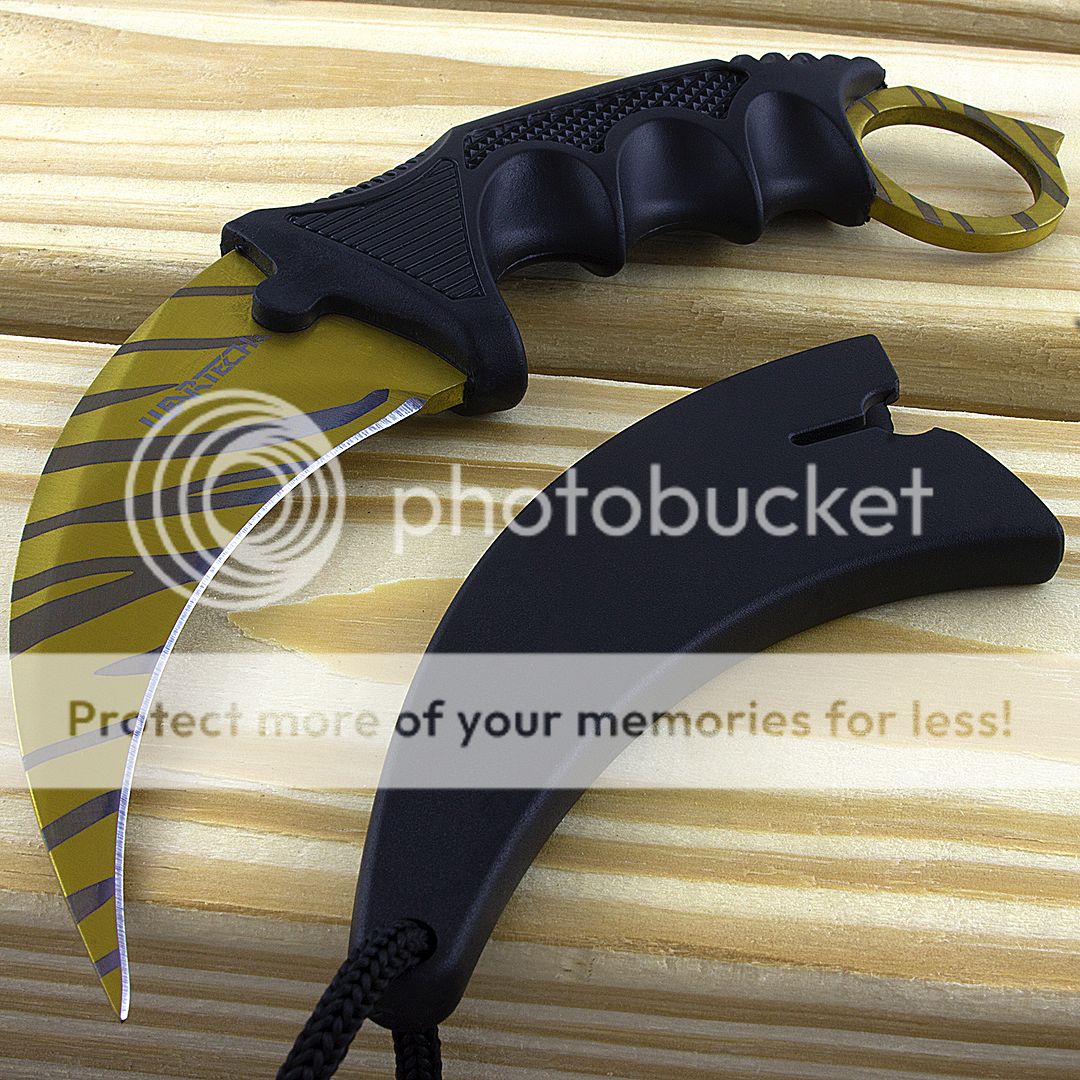 7.5" KARAMBIT TACTICAL COMBAT FIXED BLADE KNIFE w/ SHEATH Hawkbill Neck